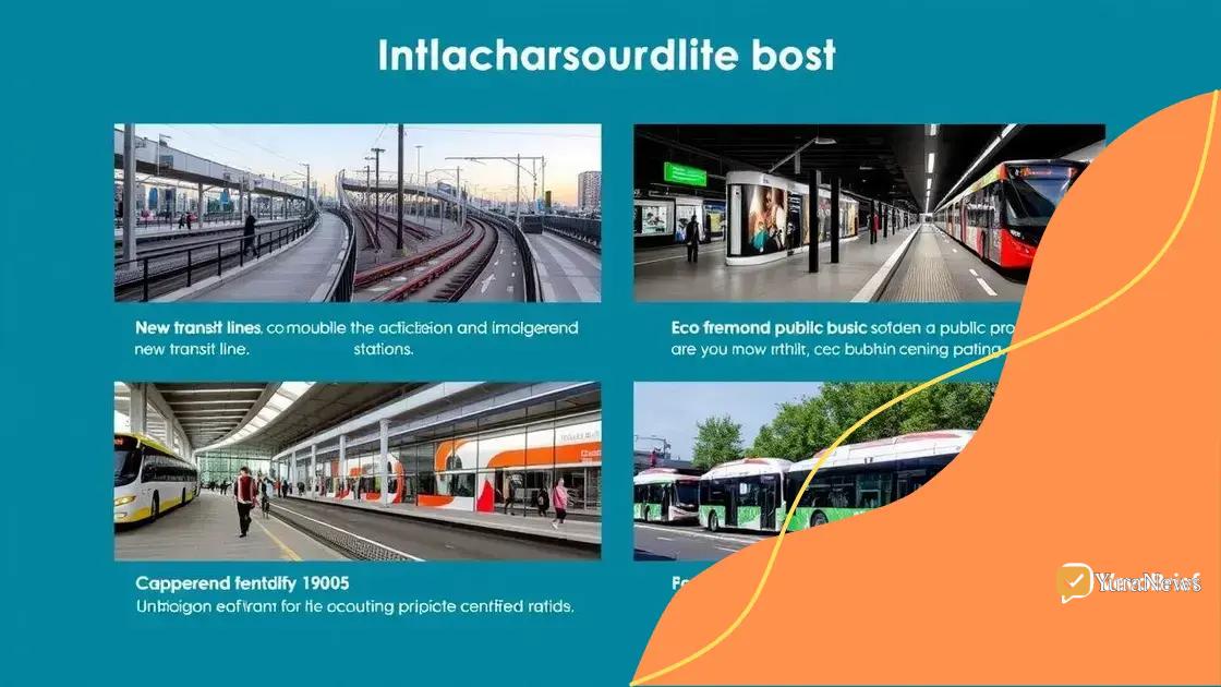 Types of public transit projects funded